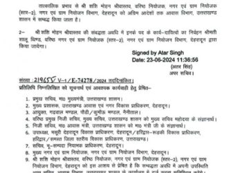बड़ी खबर : भ्रष्टाचार के आरोपों में घिरे चीफ टाउन प्लानर को पद से हटाया। इन्हें सौंपी ज़िम्मेदारी…