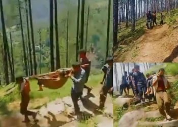 डबल इंजन सरकार में, हॉस्पिटल पहुंचने के लिए नहीं मिली कोई सेवा, 12 किमी पैदल चलकर मरीज को पहुंचाया अस्पताल।