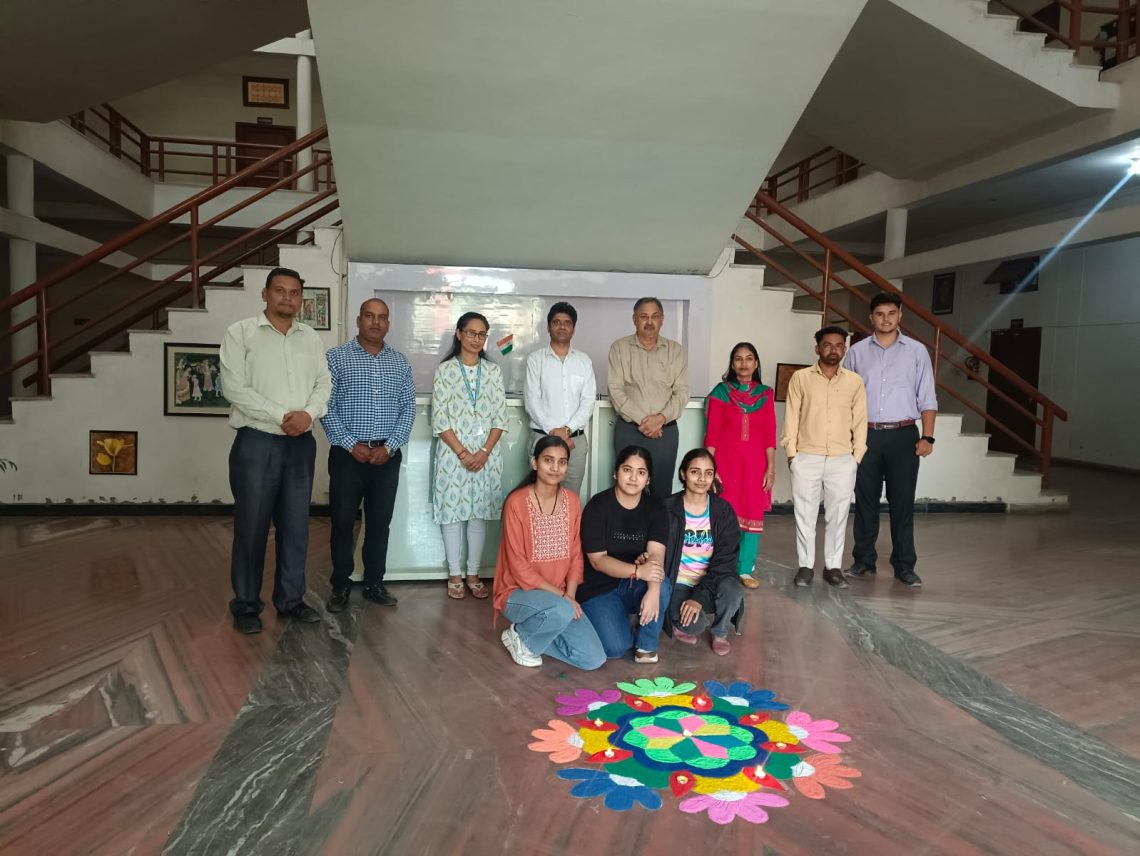 रंगोली प्रतियोगिता : निम्बस अकेडमी ऑफ़ मैनेजमेंट में दीपोत्सव की धूम ..