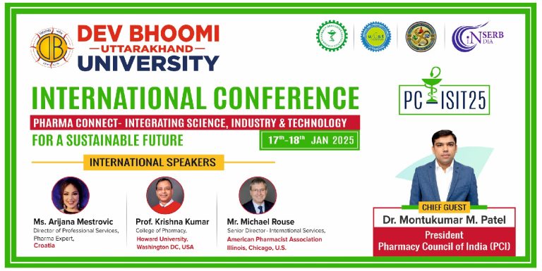 देवभूमि उत्तराखण्ड यूनिवर्सिटी में दो दिवसीय फार्मेसी की अंतराष्ट्रीय कांफ्रेंस का आयोजन ..