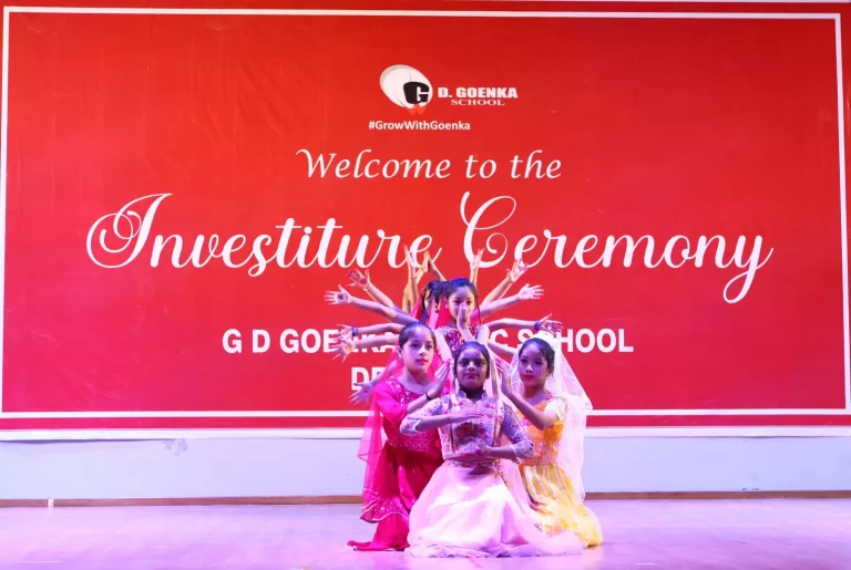 जी. डी. गोएंका स्कूल में इन्वेस्टिचर सेरेमनी 2025 का भव्य आयोजन