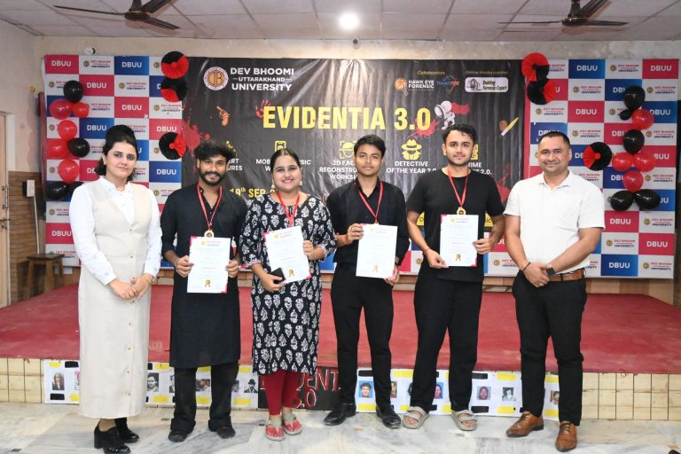 देवभूमि उत्तराखंड विश्वविद्यालय में “एविडेंशिया 3.0” का सफल आयोजन, फॉरेंसिक साइंस में मिला राष्ट्रीय आयाम
