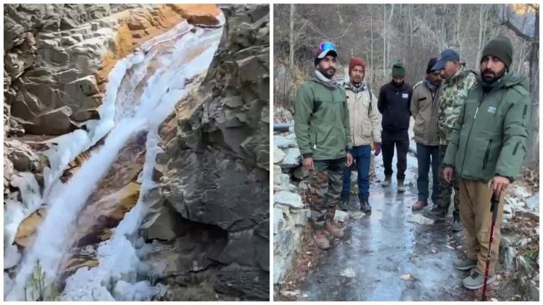 उत्तराखंड, उच्च हिमालय में बढ़ी ठंड की मार, गंगोत्री धाम क्षेत्र में जमने लगे जल स्रोत