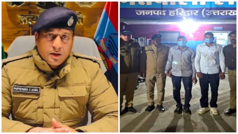 हरिद्वार में कोर्ट जाते समय अपराधी पर गोलीबारी: दो हमलावर गिरफ्तार, तीन पुलिसकर्मी निलंबित