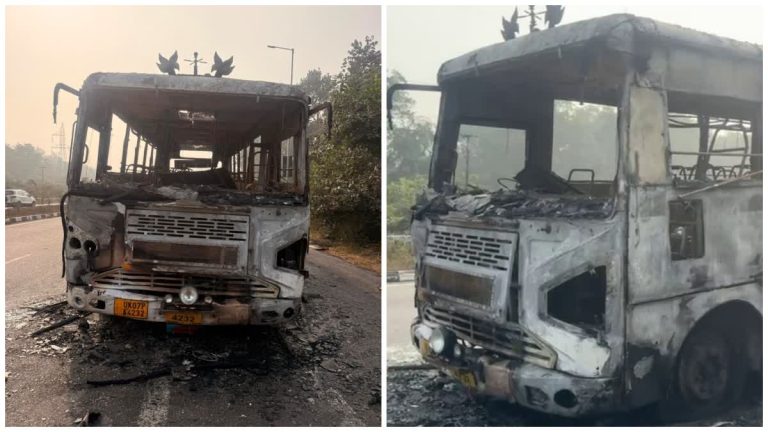 डोईवाला में चलती रोडवेज बस बनी आग का गोला, मची चीख पुकार