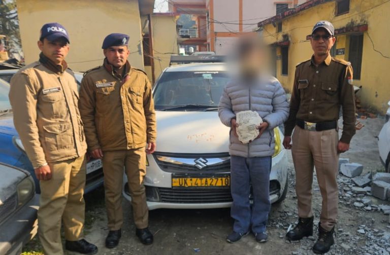 होली की आड़ में चरस तस्करी का प्रयास नाकाम, 1 किलो 348 ग्राम चरस के साथ युवक गिरफ्तार