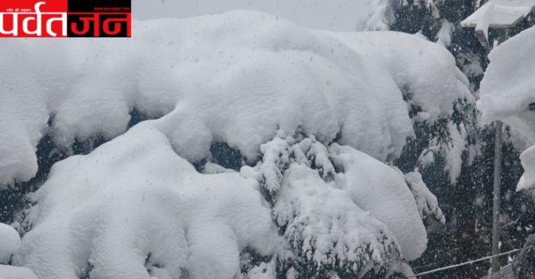 Uttarakhand Snowfall News: बर्फ की चादर से ढकी वादियां। नज़ारे बने स्वर्ग 