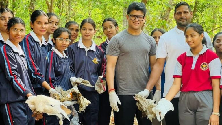 CIMS कॉलेज के छात्रों ने चलाया स्वच्छता अभियान, नशा मुक्त समाज का दिया संदेश